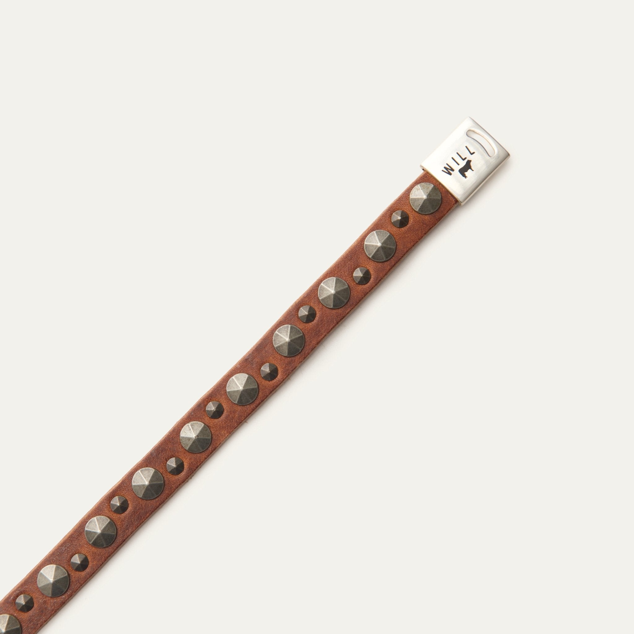 Magnetic Bracelet W/ Spike Studs - Will Leather Goods